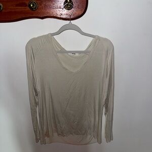 Women's Cream Long Sleeve Top